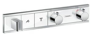 Смеситель для душа Hansgrohe RainSelect встраиваемый, термостат, с 2 кнопками, хром/белый 15355400