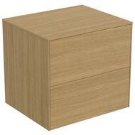 Тумба под раковину Ideal Standard CONCA (600x505x550) 2 ящика, светлый орех, со столешницей T4321Y6