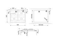 ������� �������� ������ SMEG SR964PGH 60��, 4 �������, ���� ��������, �������� �������