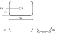 ���������� RAVAK UNI 500 R SLIM (500x310x125) ��� ��������, �����