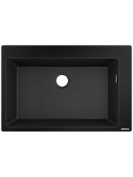 Мойка из гранита Hansgrohe S51 43313170 (770х510) врезная, отвер.под смес., черный графит — миниатюра 1