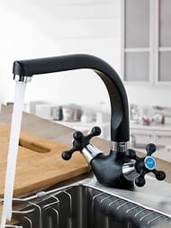 Смеситель для кухни , FRAP черный, F5408-7
