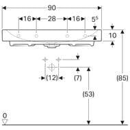 �������� Geberit Citterio (900�500�160) KeraTect ��������� ��� ���������, ��� �������� 500.547.01.1