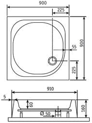 ������� ������ RGW LUX/TN (900�900�160) ����������, �����, � �������, ����� 16180199-21