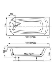 ����� ��������� VAGNERPLAST EBONY 170 (1700�750�420) �������������, ����� VPBA170EBO2X-04