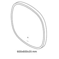 ������� AM.PM Func (600�600�35) �������� ����, ��������� LED-���������, ��- �������� M8FMOX0601WGS