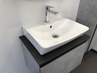 Тумба COMFORTY Эдинбург-60 (600х525х400) подвесная, с раковиной и столеш., бетон светлый 00-00001928
