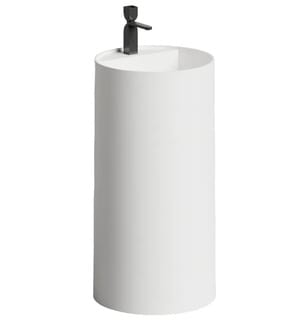 Раковина SALINI Armonia ROUND TOP 01 130421TM напольная, 450х450х900, S-Stone белый матовый