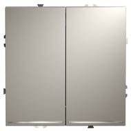 Проходной переключатель двухклавишный с подсветкой Voltum S70 VLS020403, кашемир