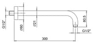 ��������� ��������� �������� ���� Fantini AA/27, 30 ��, � ��������,����. PVD Matt Gun Metal 81P58080