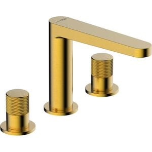 Смеситель WasserKRAFT Schunter 8235 для раковины, двухзахватный, матовое золото
