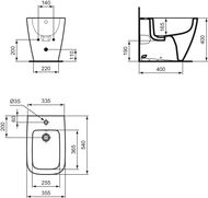 ���� ��������� Ideal Standard i life B 355�540�400 ����������, � ��������, ����� T461701