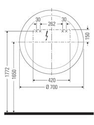 ������� Duravit Happy D.2 Plus 700�700�55 � ����������, ������, ��������, ���� ���� HP7485S0000