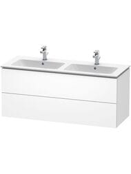 Тумба под раковину Duravit L-Cube 1290х550х481 подвесная, 2 ящика, белый матовый LC625801818 — миниатюра 1