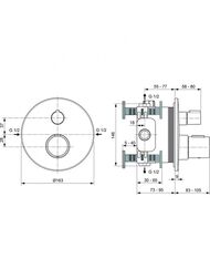 Смеситель для ванны/ Ideal Standard CERATHERM Т100душа A5814A5 термостатич , без душевого набора