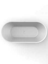 Ванна акриловая BelBagno BB70-1500-800-W/NM (1500x800x600) одельностоящая,овальная,белая/чёрная мат