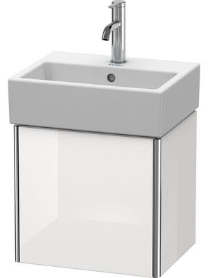 Тумба под раковину Duravit XSquare 434х397х340 подвесная, петли слева, белый глянец XS4090L2222
