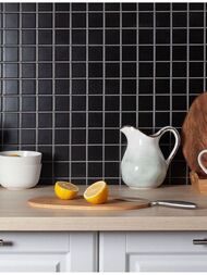 Мозаика керамическая Starmosaic Homework Black Matt 48x48 (306х306х6) черная WB73000 (шт.) — миниатюра 2