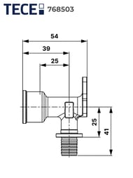 ����������� TECEflex 16�1/2''�, ����� 54 ��, ������,  768503