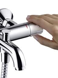Душевая система Hansgrohe Vernis Blend 26274000 1jet термостат для ванны, верхний и ручной душ, хром — изображение 2