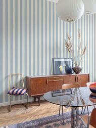 Обои виниловые на флизелине Grandeco Maison MN 4007 (0,53х10,05) полосы, голубые (рул.)