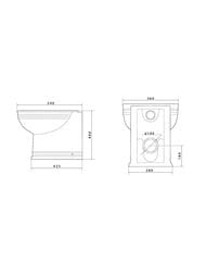 Унитаз напольный Caprigo Armonia 375х540х400 белый, без сиденья 5823