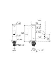 ��������� ��� �������� Aqueduto Cano CAN0100 �������������, ������ ����� 65��, ����: ����