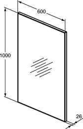 Зеркало Ideal Standard MIRROR&LIGHT (600х1000) T3361BH