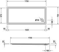 ������ ��������� Duravit Starck 1700�750 � �������������� ��������� 72013200000001