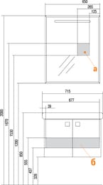 ����� ��� �������� AQUATON ������ 65 1A124101OP010 670x439x462 ���������, 2 ������, ����� ������