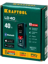Дальномер лазерный KRAFTOOL LD-40 дальность 5см - 40м, точность 1,5 мм 34763