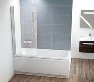 Шторка на ванну RAVAK CVS1-80 L (800х1500) левая, профиль блестящий, стекло Transparent