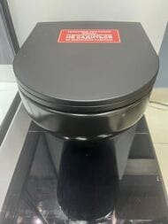 Уценка!Унитаз подвесной Am.Pm Spirit V2.0 FlashClean с сиденьем микролифт, черный мат.  C701700MBSC