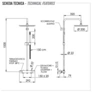 Душевая система термостатическая Remer Elegance EQ32X7MMM20CFP, черный брашированный хром — миниатюра 2