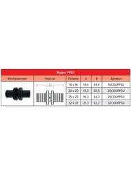 Муфта РОСТЕРМ 25х25мм, PPSU, 25COUPPSU