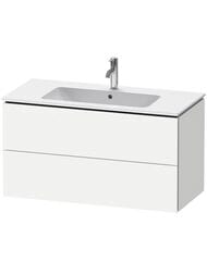 Тумба под раковину Duravit L-Cube 1020х550х481 подвесная, 2 ящика, белый матовый LC624201818 — миниатюра 1