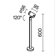 ����������� ���������� Maytoni Scope (�����) O025FL-01B1, GU10x1 50�� IP 65, ������
