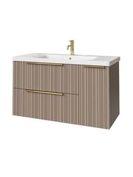 Тумба под раковину Caprigo RAIN 100 (1166х446х550) подвесная, 2 ящ, 1 дверь, цвет Мокко 36515R-SF04