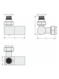 ������� 3D ����� ������� ������� ����������� ������, 1/2"��3/4" �����. �����, 05-1402-1234