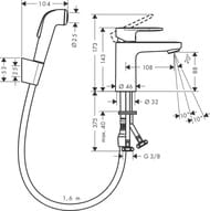 ��������� ��� �������� Hansgrohe Vernis Blend 71215000 �������������, � ���. �����, ���� /�����