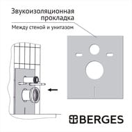 BERGES комплект инсталляция Atom Line, клавиша черн./хром, унитаз Ventas Black, микролифт 043325