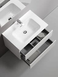 Тумба под раковину SANCOS Snob T (690х445х500) подвесная, два ящика, Bianco SNT70W