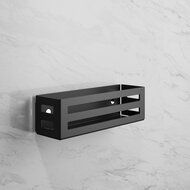 Корзинка для душа Keuco 320х96 мм, настенная, съемная, со сливными прорезями,черный мат. 24954370000