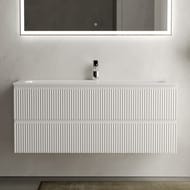 Тумба под раковину SANCOS Snob R (1195x445x500) подвесная, два ящика, Bianco SNR120W