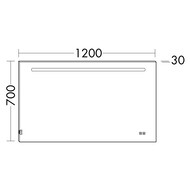 Зеркало Burgbad Fiumo 1200х700х30 LED, USB, сенсор, подогрев SIIX120
