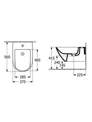 ���� ��������� Villeroy & Boch Antao 541100RW (375�560�320) Stone White CeramicPlus