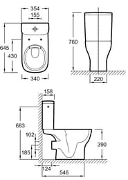 ���� �������-������� Jacob Delafon STRUKTURA (640�340) ������������ UJAJ102-WTE