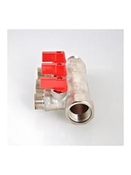 Коллектор VALTEC 3/4" на 3 подв.с шаровыми  кранами 1/2"Н никель VTc.580.N.0503 — изображение 2