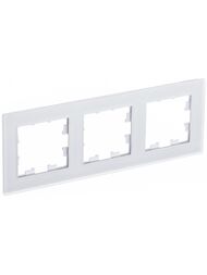 Рамка Systeme Electric ATLASDESIGN NATURE 3 поста, МАТОВОЕ СТЕКЛО БЕЛЫЙ ATN330103