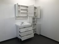 Зеркало-шкаф COMFORTY Никосия-80 (800х800х130) подвесной, без подсветки, дуб белый 00004138838